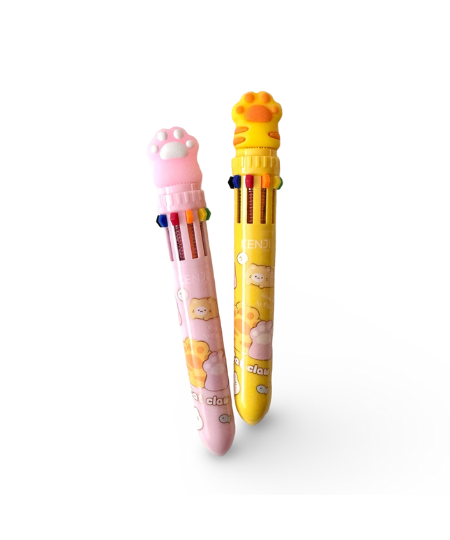 Meerkleuren pen Kattenpootje - Kenji - CuteStuff.nl