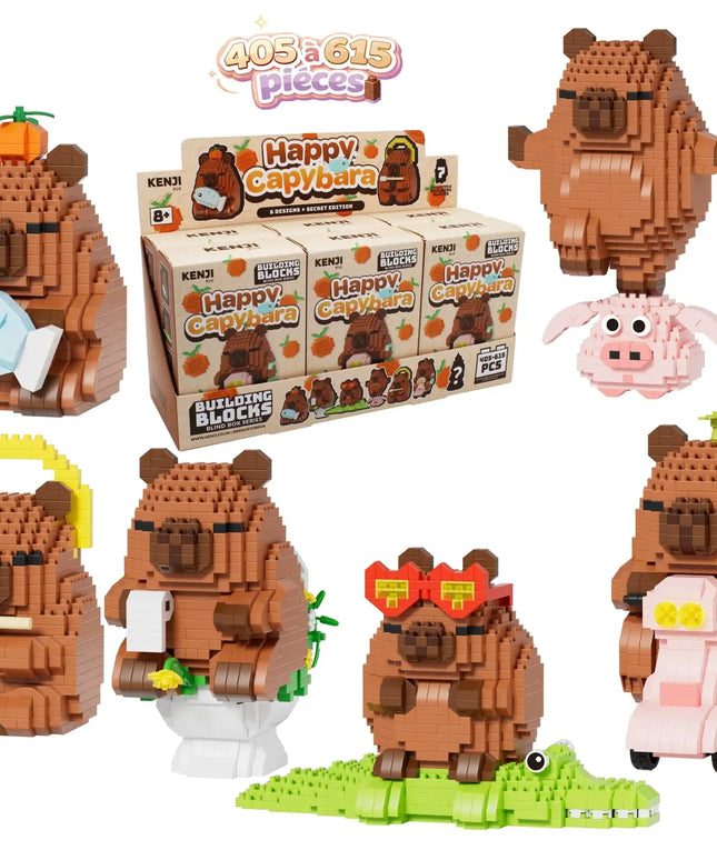 Mini Bricks blind box - Happy Capybara - Kenji - CuteStuff.nl