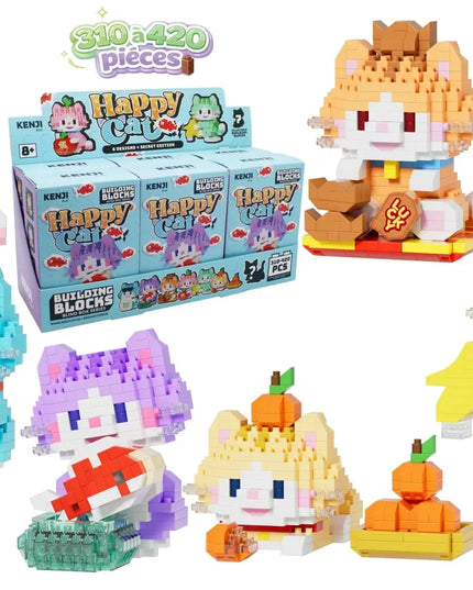Mini Bricks blind box - Happy Cat - Kenji - CuteStuff.nl