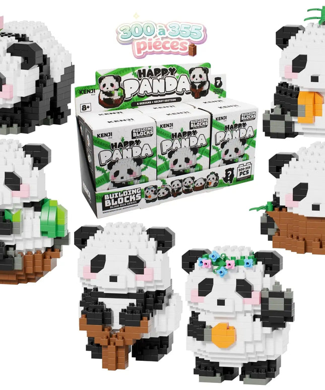 Mini Bricks blind box - Happy Panda - Kenji - CuteStuff.nl