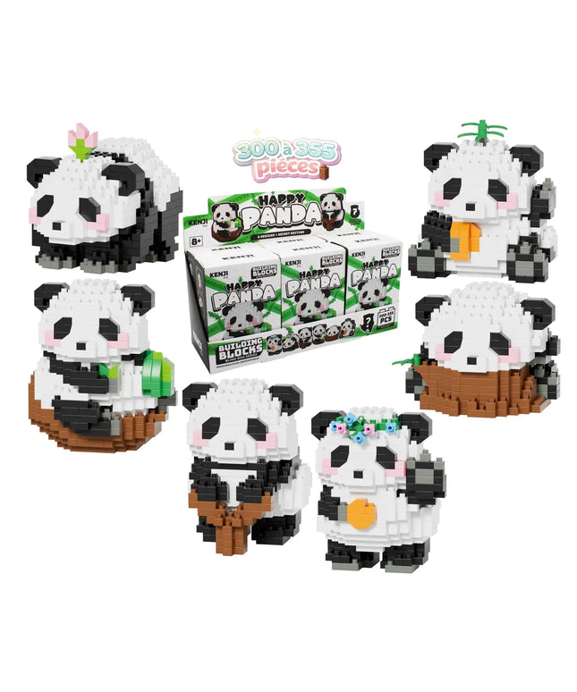 Mini Bricks blind box - Happy Panda - Kenji - CuteStuff.nl