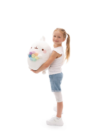 Molang knuffel met bloem - 48 cm - CuteStuff.nl