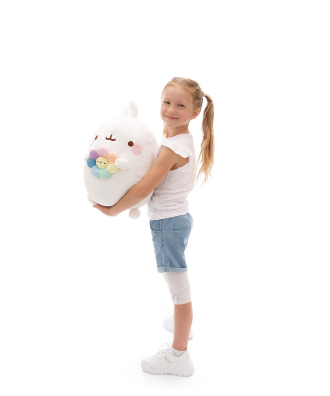 Molang knuffel met bloem - 48 cm - CuteStuff.nl