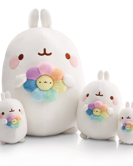 Molang knuffel met bloem - 48 cm - CuteStuff.nl
