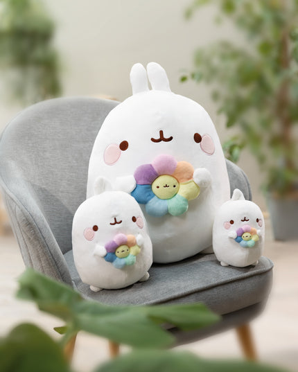 Molang knuffel met bloem - 48 cm - CuteStuff.nl