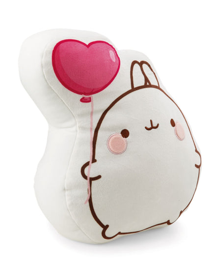 Molang kussen met hartjesballon - 35 cm - CuteStuff.nl