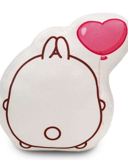Molang kussen met hartjesballon - 35 cm - CuteStuff.nl