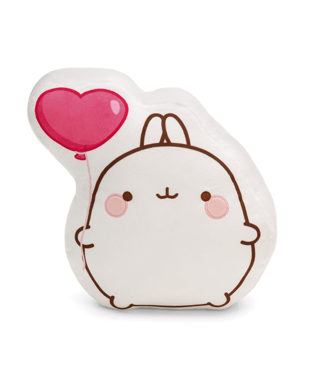 Molang kussen met hartjesballon - 35 cm - CuteStuff.nl