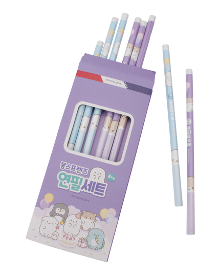 Moongs Friends 2B-potlodenset  (8) - diverse - CuteStuff.nl