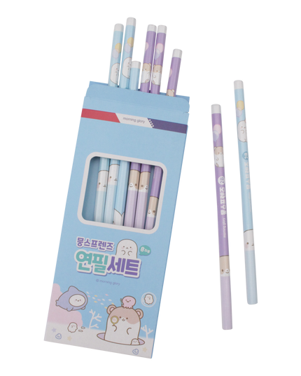 Moongs Friends 2B-potlodenset  (8) - diverse - CuteStuff.nl