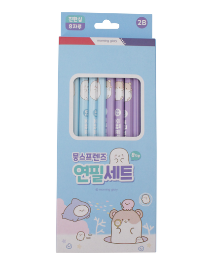 Moongs Friends 2B-potlodenset  (8) - diverse - CuteStuff.nl