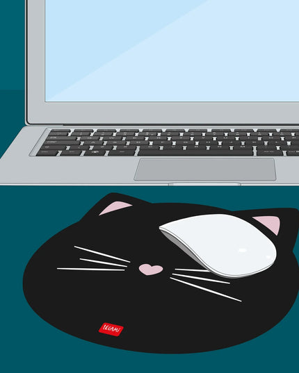Muismat - Kawaii Black Cat - Legami - CuteStuff.nl