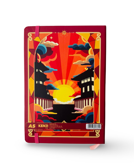 Notebook Hardcover A5 Magic Celestial Red - Kenji - CuteStuff.nl