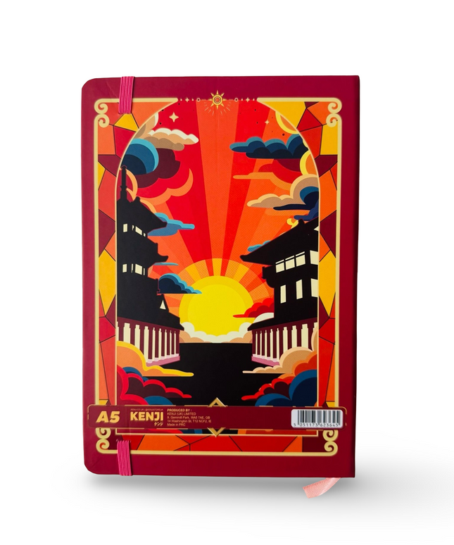 Notebook Hardcover A5 Magic Celestial Red - Kenji - CuteStuff.nl