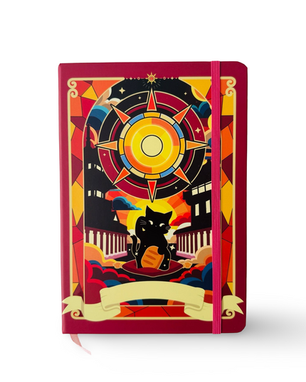 Notebook Hardcover A5 Magic Celestial Red - Kenji - CuteStuff.nl