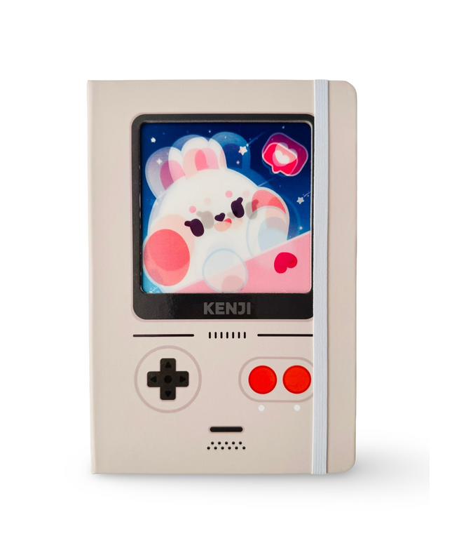 Notebook Hardcover A5 Retro Bunny Lunar - Kenji - CuteStuff.nl