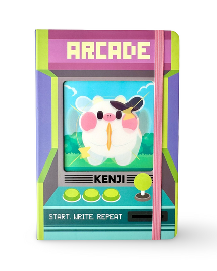 Notebook Hardcover A5 Retro Cow Angus - Kenji - CuteStuff.nl