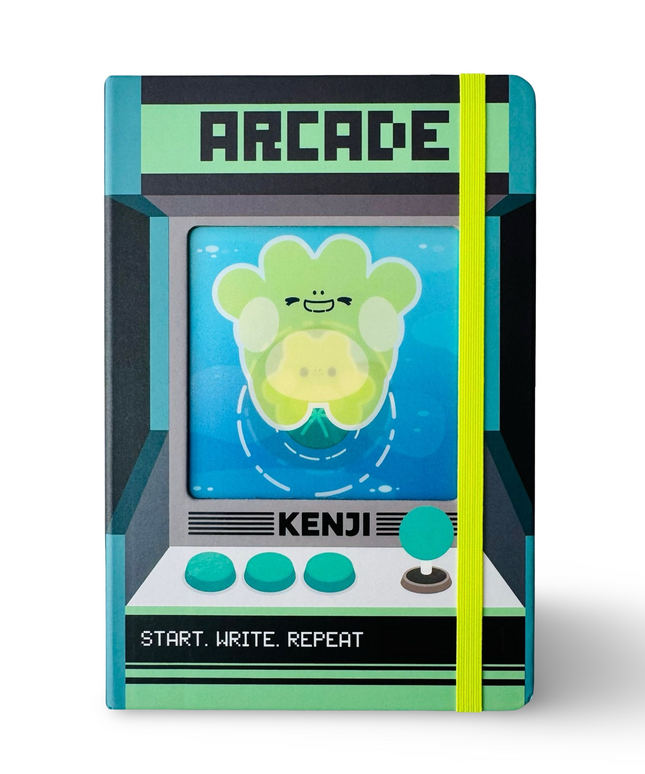 Notebook Hardcover A5 Retro Frog Oppy - Kenji - CuteStuff.nl