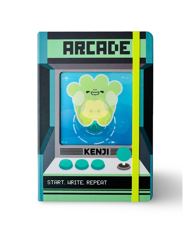 Notebook Hardcover A5 Retro Frog Oppy - Kenji - CuteStuff.nl