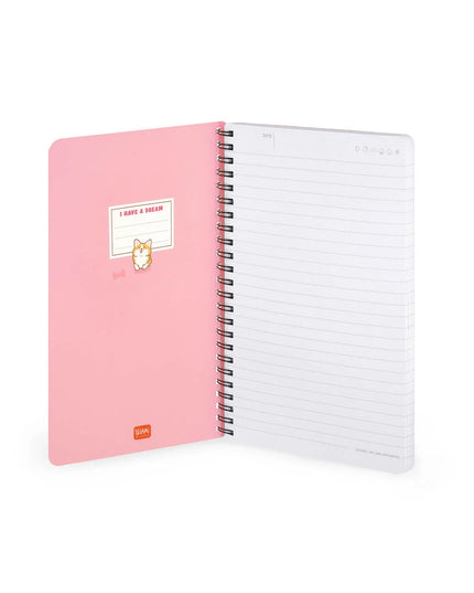 Notebook Hardcover Ring A5 Corgi - Legami - CuteStuff.nl