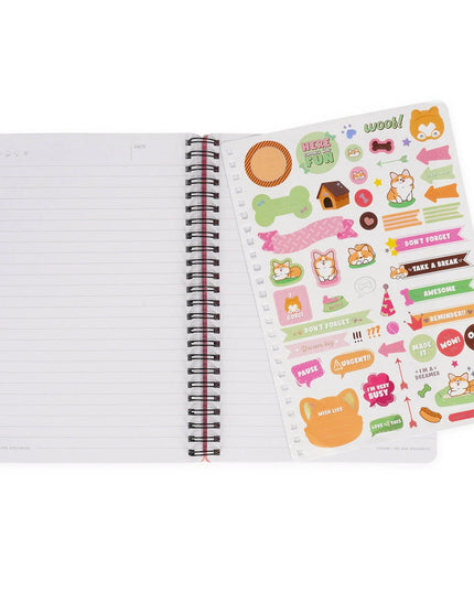 Notebook Hardcover Ring A5 Corgi - Legami - CuteStuff.nl