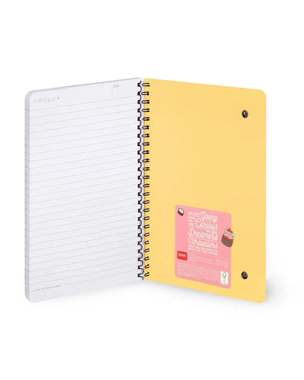 Notebook Hardcover Ring A5 Sushi Cats - Legami - CuteStuff.nl