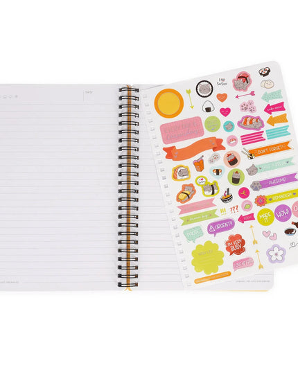 Notebook Hardcover Ring A5 Sushi Cats - Legami - CuteStuff.nl