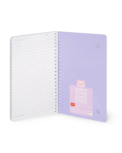 Notebook Hardcover Ring A5 Teddy Bear - Legami - CuteStuff.nl