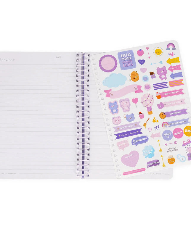 Notebook Hardcover Ring A5 Teddy Bear - Legami - CuteStuff.nl