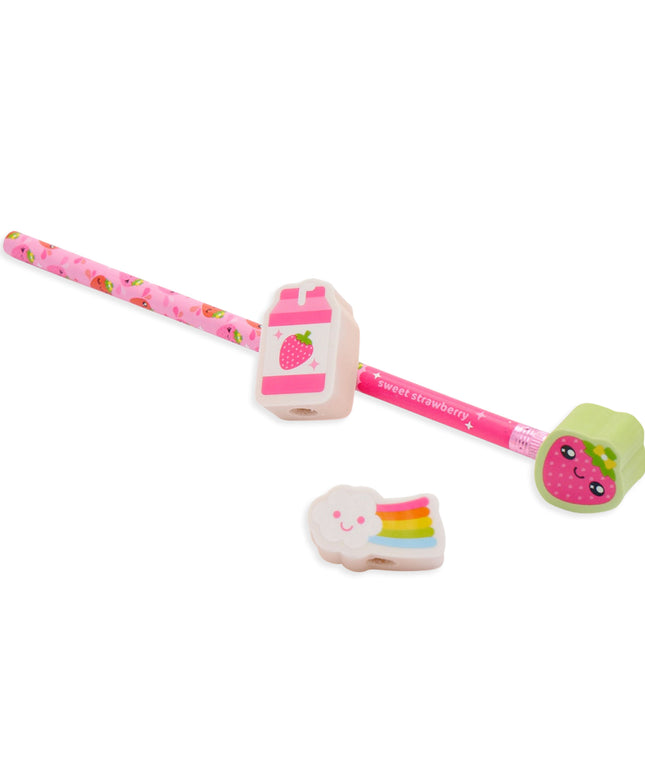 Ooly – Lil Juicy Scented Pencil Topper Erasers – Strawberry - CuteStuff.nl