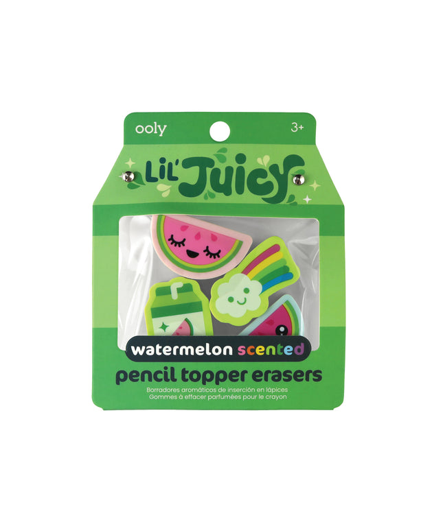 Ooly – Lil Juicy Scented Pencil Topper Erasers – Watermelon - CuteStuff.nl