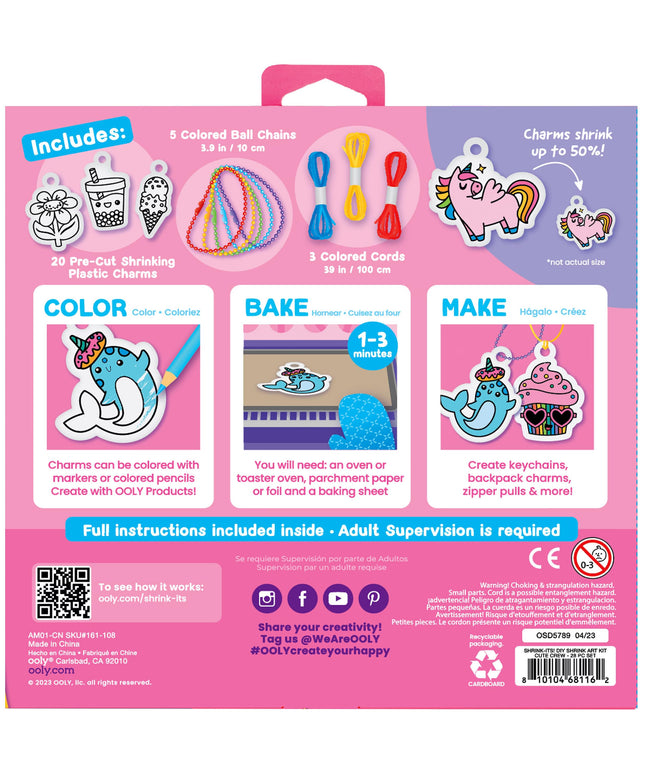 Ooly – Shrink-Its D.I.Y. Shrink Art Kit – Cute Crew - CuteStuff.nl