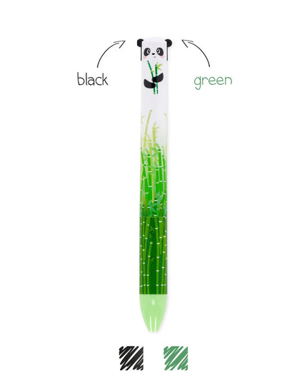 Panda Two-Colour Ballpoint Pen Click & Clack - Legami - CuteStuff.nl