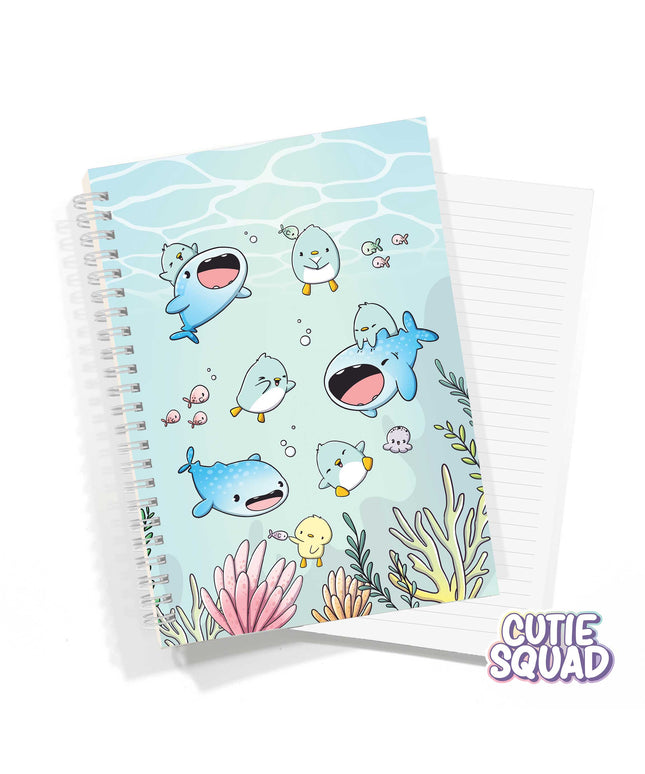 Penguins and Whales Notebook A5 - CutieSquad - CuteStuff.nl