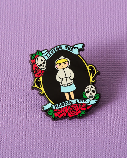 Pin Introvert Doodles Hoodie Life - Punky Pins - CuteStuff.nl