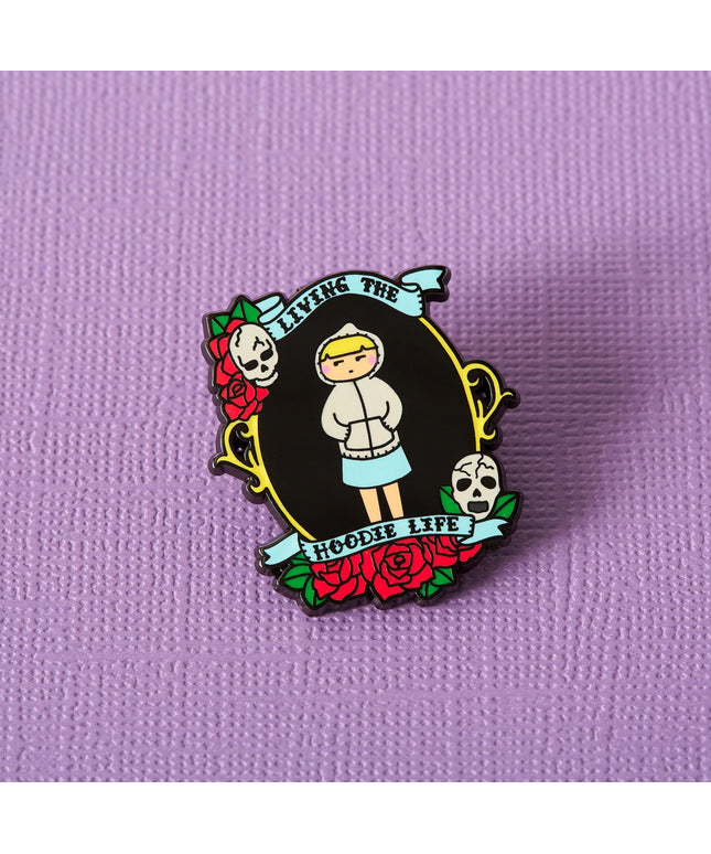 Pin Introvert Doodles Hoodie Life - Punky Pins - CuteStuff.nl