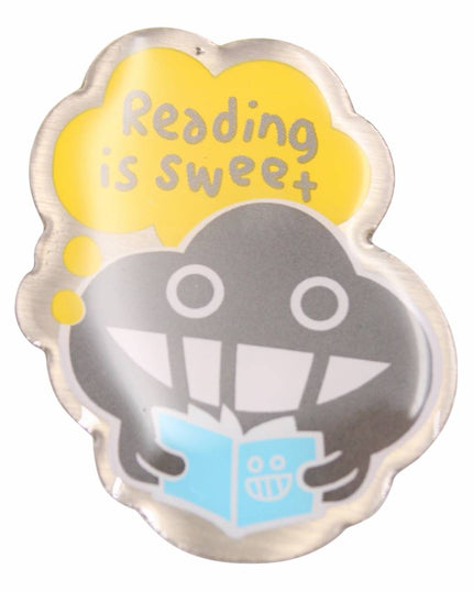 Pin Reading is sweet - Dustykid - CuteStuff.nl