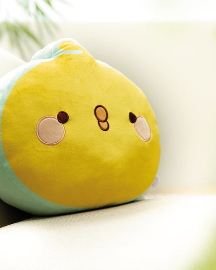 Piu Piu kussen geel 35 cm - super soft - CuteStuff.nl