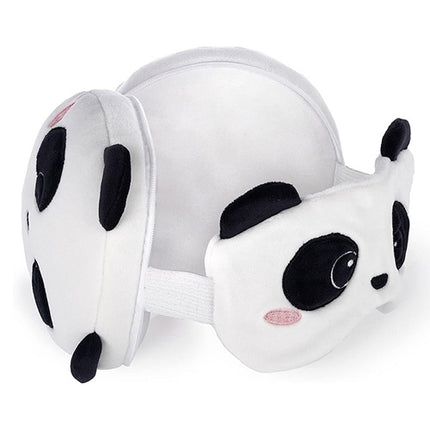 Reiskussen met slaapmasker - Panda - CuteStuff.nl