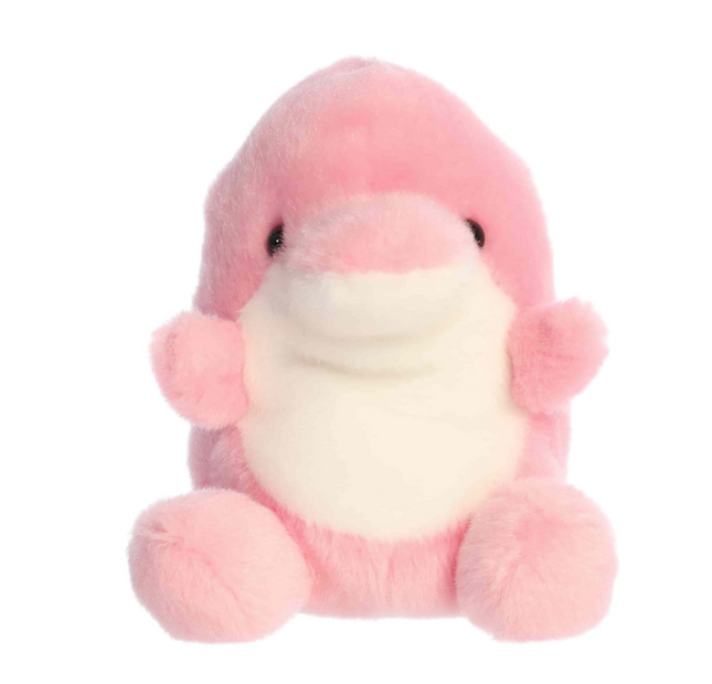 Roze dolfijn knuffeltje 13 cm - Palm Pals - CuteStuff.nl