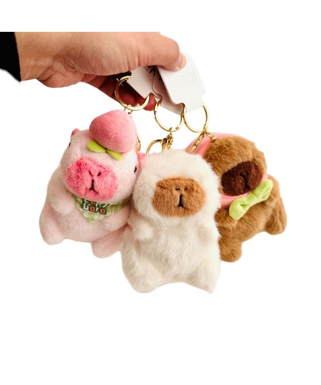 Sleutelhanger Fluffy Capybara diverse - Kenji - CuteStuff.nl