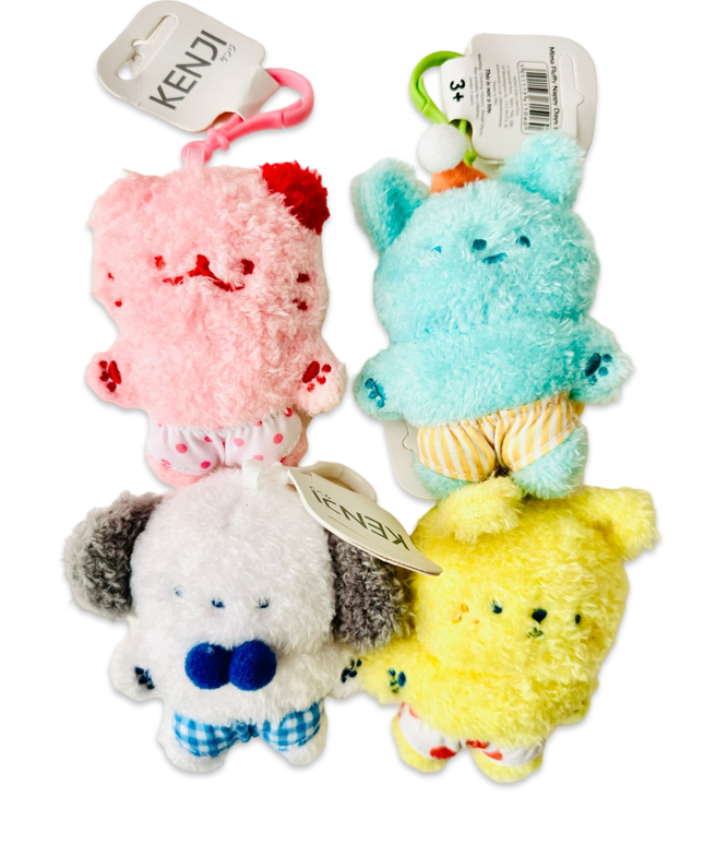 Sleutelhanger Fluffy Nappy diverse - Kenji - CuteStuff.nl