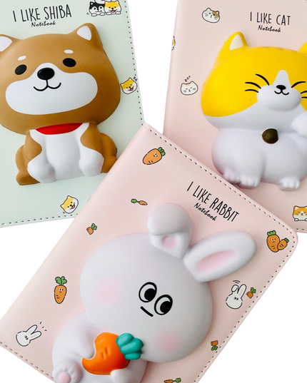 Squishy notebook A5 Shiba - Kenji - CuteStuff.nl