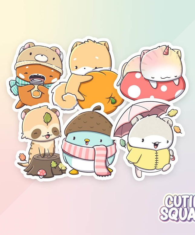 Stickerset Cozy Forest - CutieSquad - CuteStuff.nl