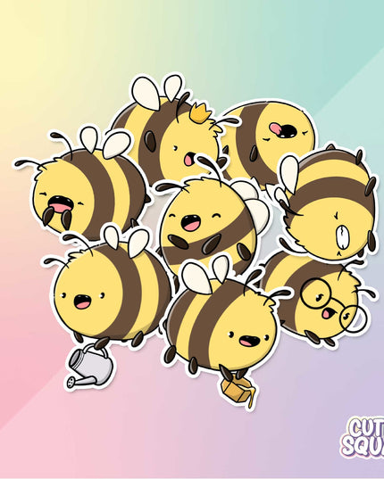 Stickerset Happy Bees - CutieSquad - CuteStuff.nl