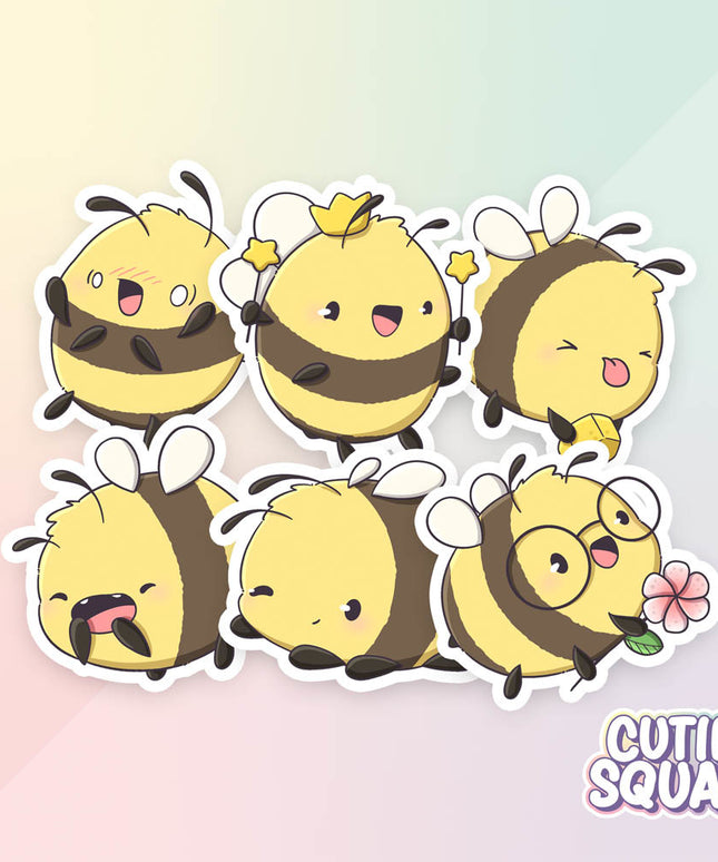 Stickerset Happy Bees II - CutieSquad - CuteStuff.nl