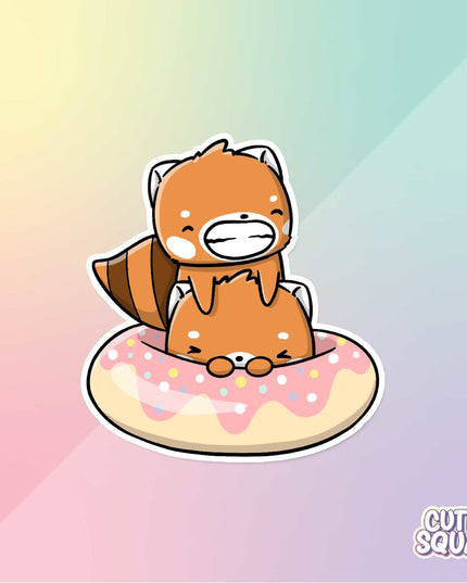 Stickerset Poolfloat Red Pandas - CutieSquad - CuteStuff.nl