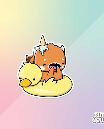 Stickerset Poolfloat Red Pandas - CutieSquad - CuteStuff.nl