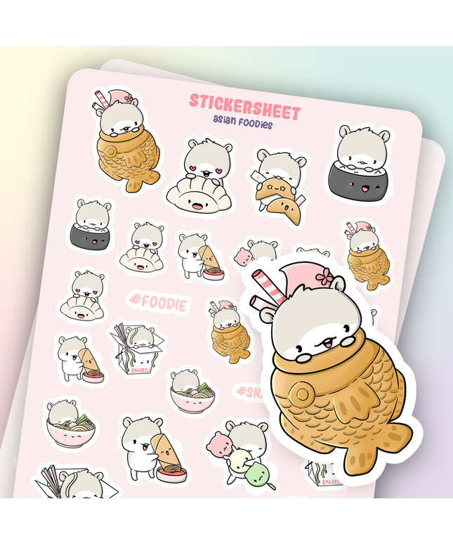 Stickervel Asian Foodies - CutieSquad - CuteStuff.nl