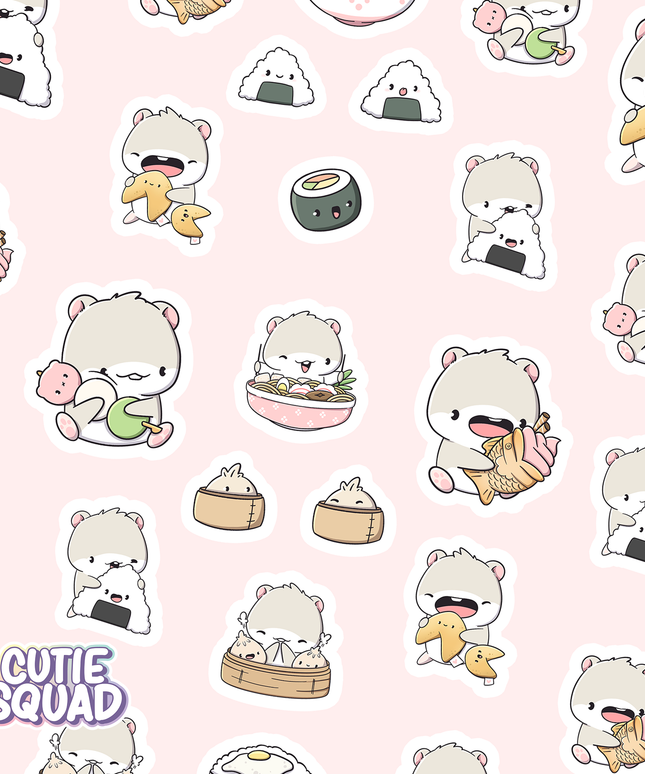 Stickervel Asian Foodies II - CutieSquad - CuteStuff.nl